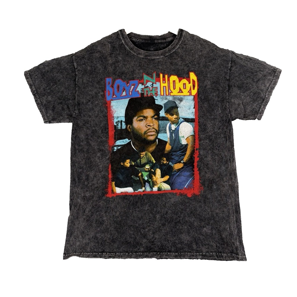 BOYZ N THE HOOD Graphic‎ Movie T-Shirt Size Medium Black Short Sleeve Shirt